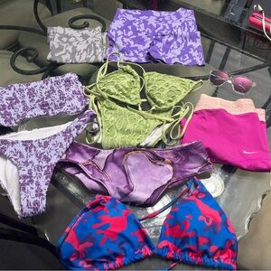 Green Lace Bikini Set